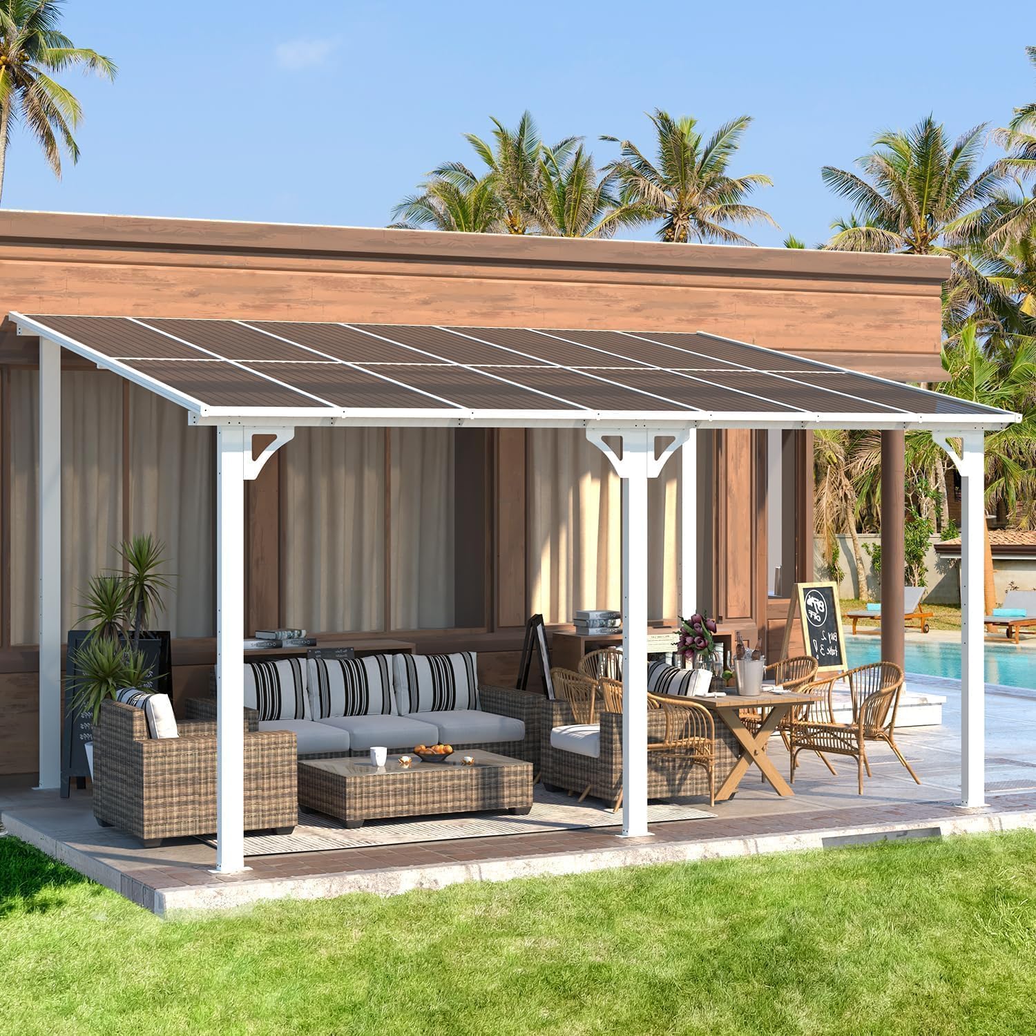 Reinforced steel and aluminum gazebo frame