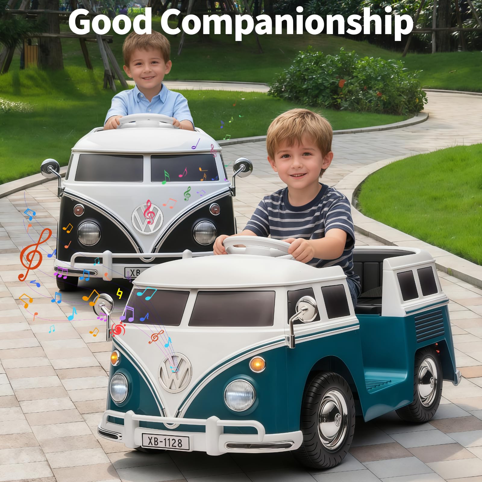 6V Licensed VW Ride On Bus 4.5AH Battery LED Horn Music Kids Gift