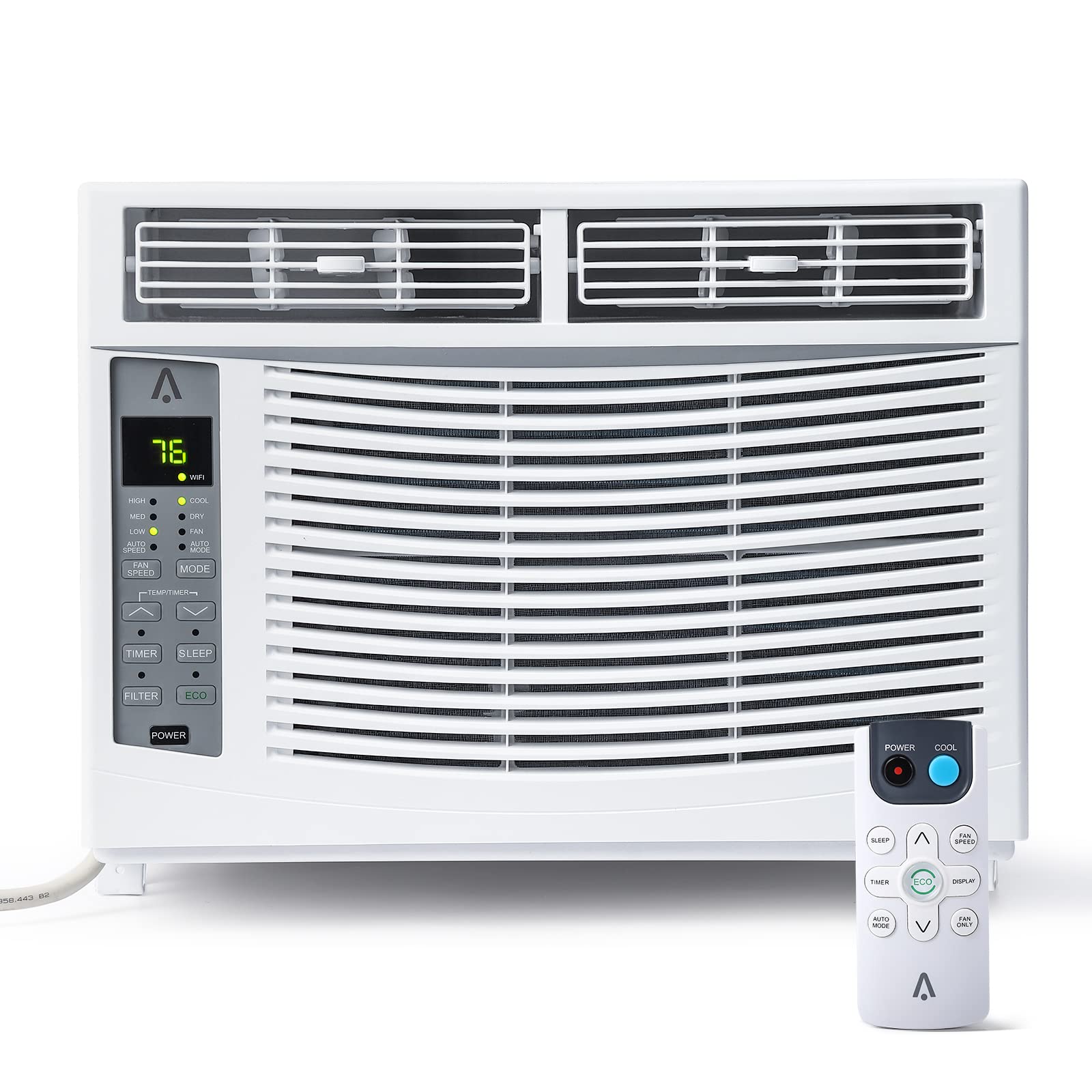 6000 BTU Smart Window AC WiFi App Remote Dehumidifier 250sqft Install Kit 110V