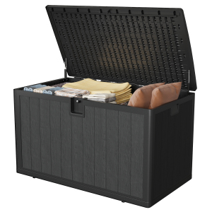 130 Gallon Outdoor Storage Box Chest Organizer Furniture Lockable Storage Bin