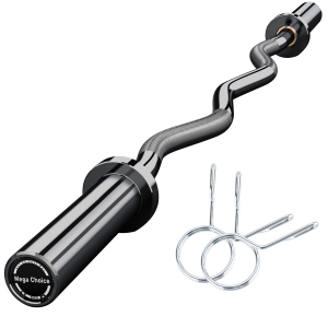 Barbell Bar for Weightlifting Short Strength Training Fits 2" Standard Plates