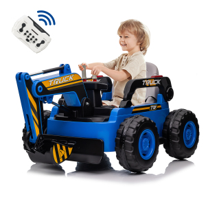 Kids Ride on Excavator 12V Battery Powered Construction Truck Digger with Remote