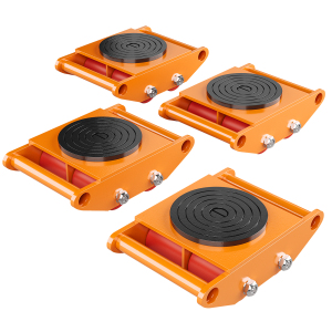 4PCS Machinery Heavy Duty Mover Skate Dolly w 360° Rotation Cap and 4 PU Rollers