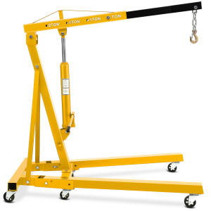 2T Hydraulic Cherry Picker Engine Hoist,Workshop 4400 LBS Foldable Crane Lifter