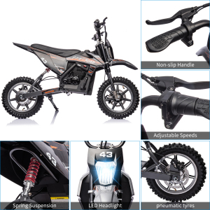 Kids Electric Off-Road  Ride On Dirt Bike Motorcycle 36V 350W  Max Load 175 Lbs