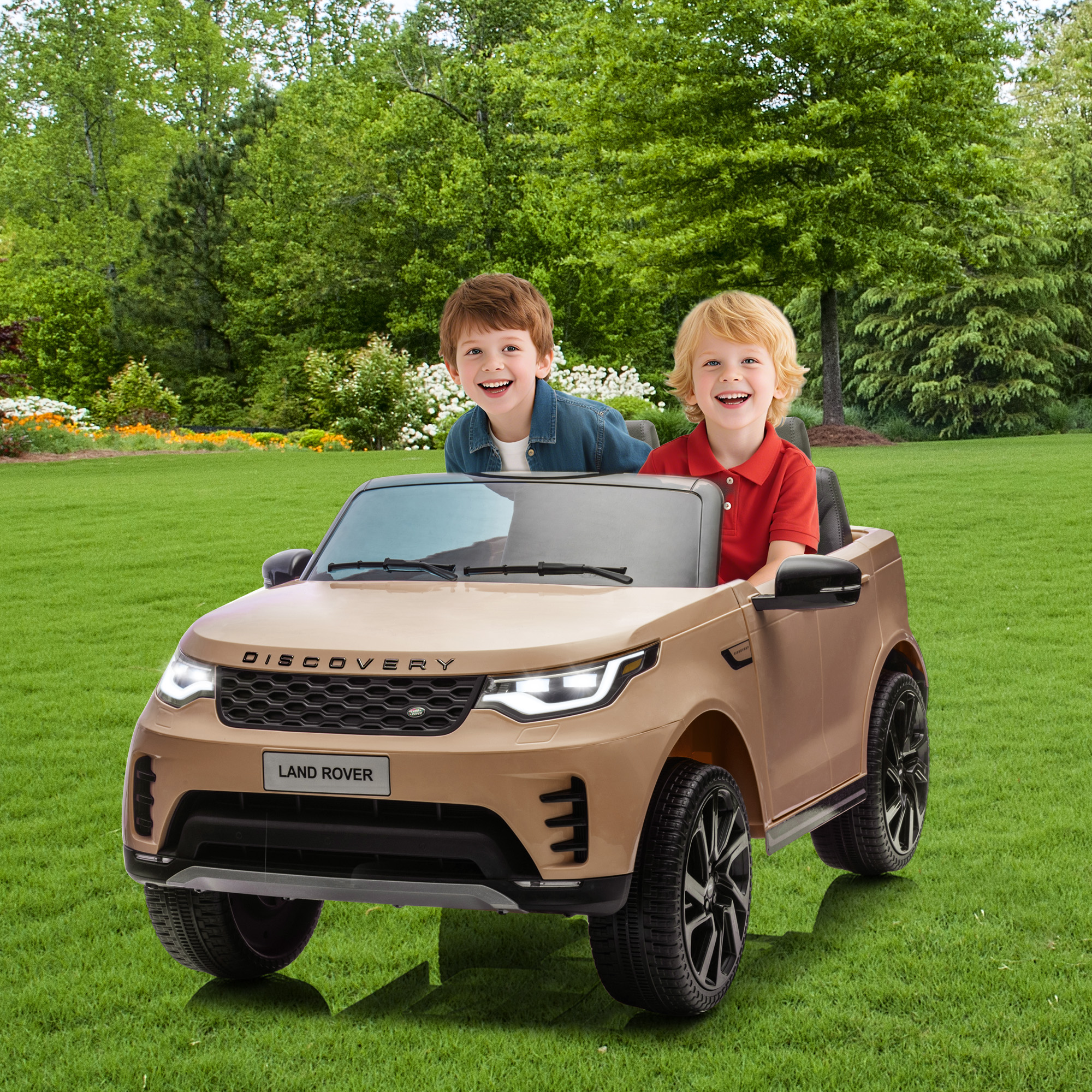12V Licensed Land Rover 2-Seater Kids Ride On Car Parent Remote LED MP3 3 Speed