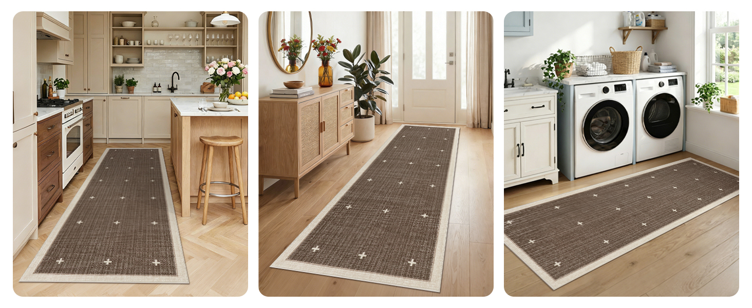 Garvee Modern Rug in Kitchen, Hallway and Laundry Room Settings