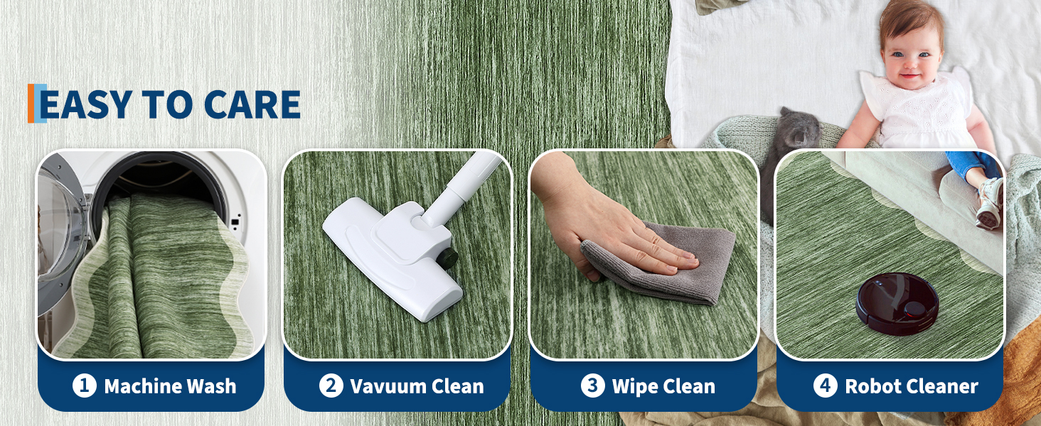 Cleaning guide: machine washable, vacuum friendly, wipeable, and robot cleaner compatible